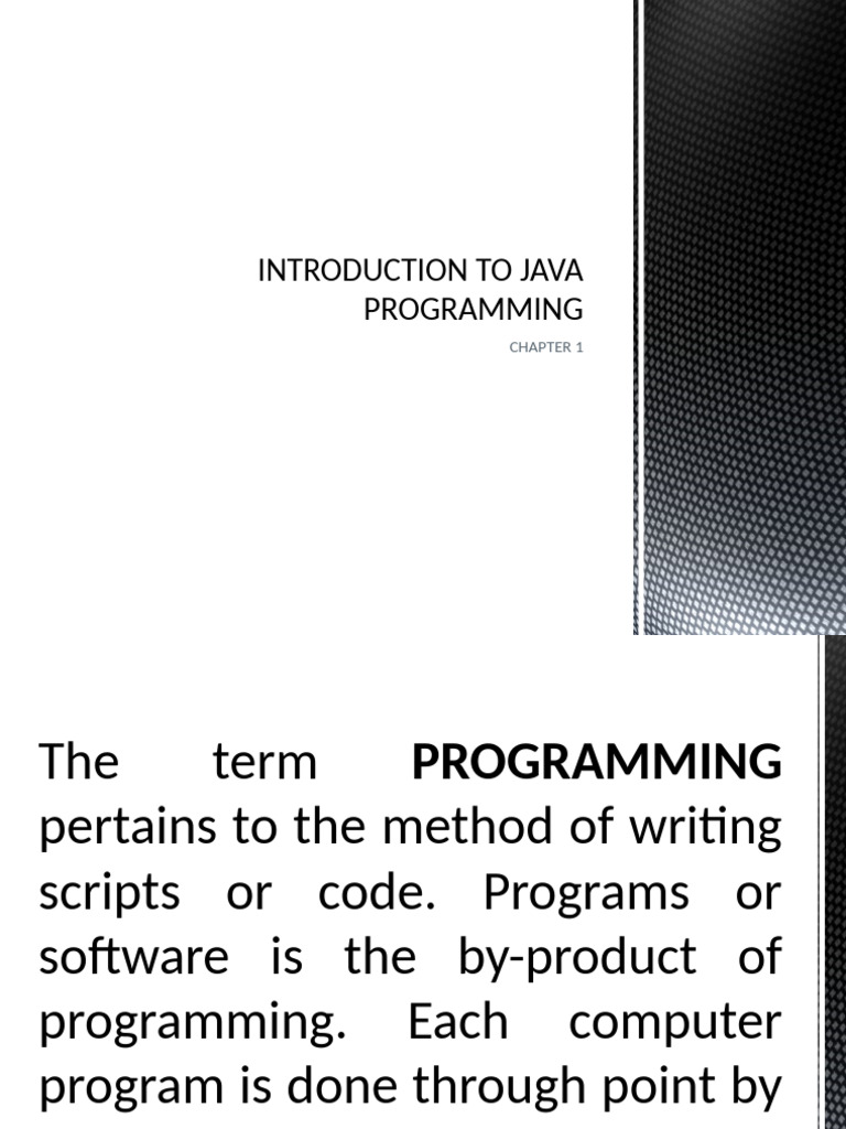 Chapter 1 | PDF | Object Oriented Programming | Computer Programming
