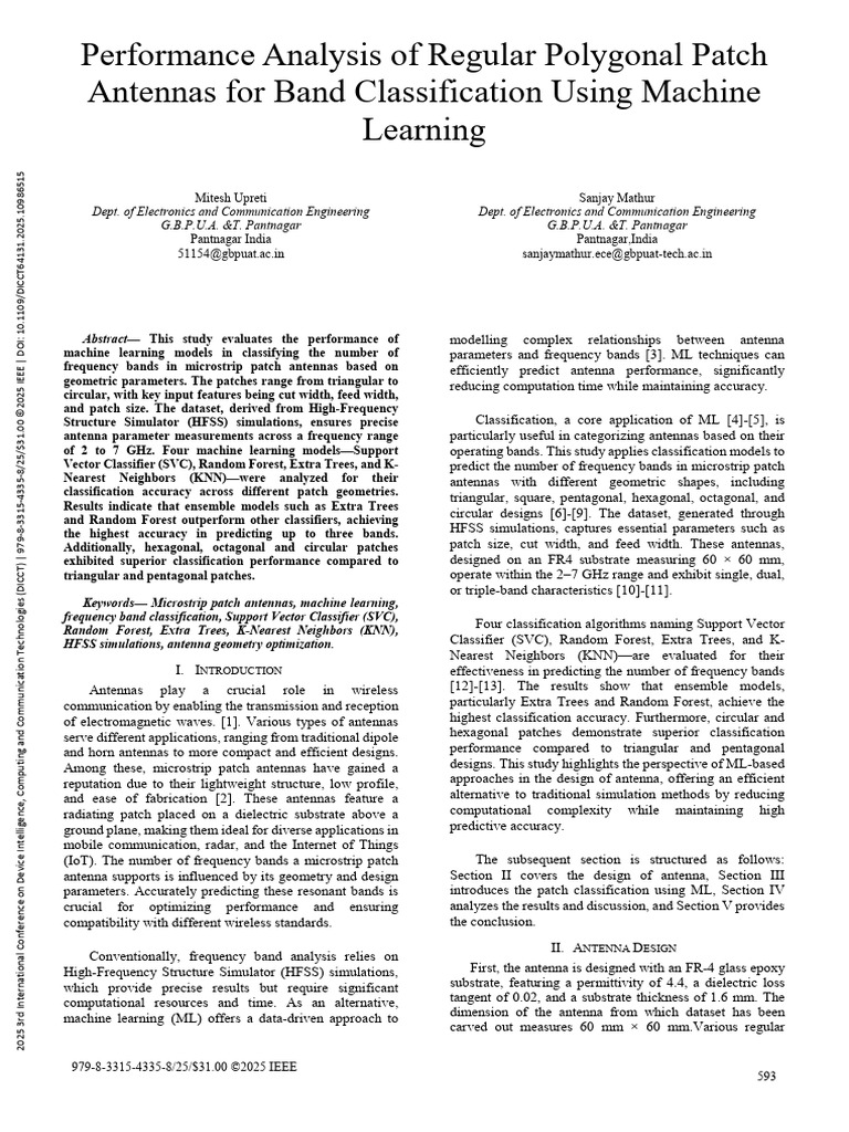 Performance Analysis of Regular Polygonal Patch Antennas For Band ...