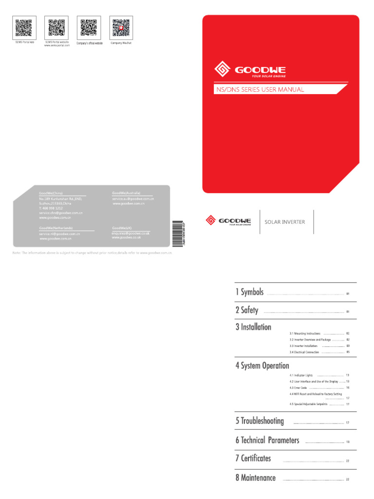 Goodwe User Manual | PDF