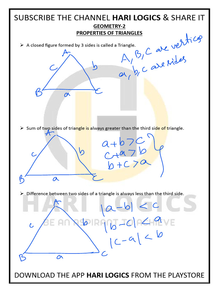 Geometry-Properties of Triangles | PDF