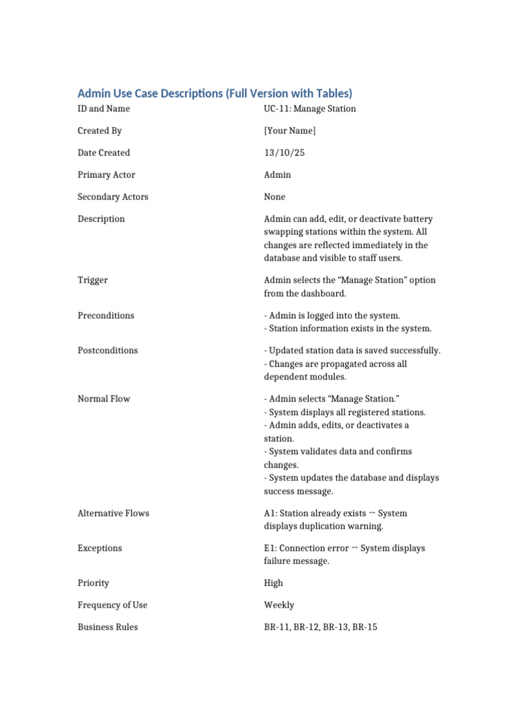 Admin Use Cases for System Management | PDF | Databases | Computing