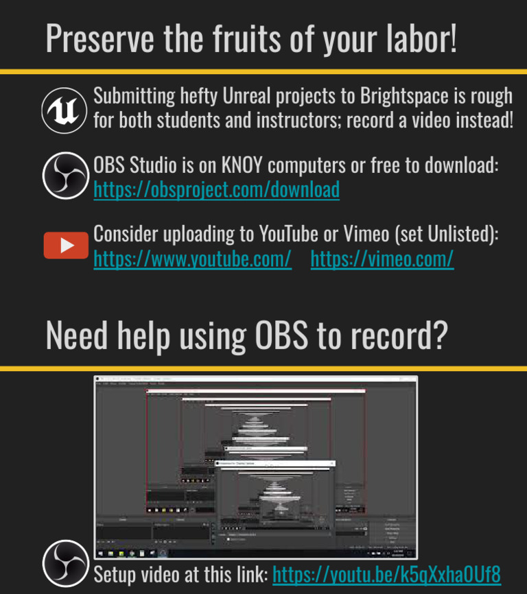 Record Unreal Projects with OBS | PDF