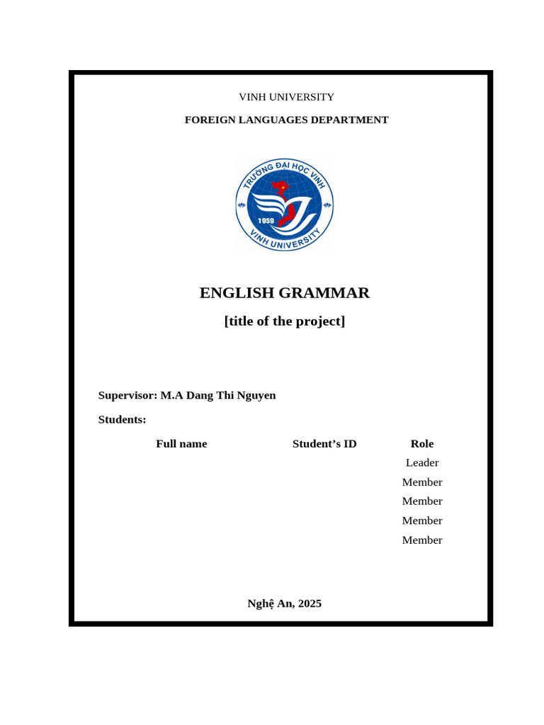 English Grammar - Final Assignment | PDF
