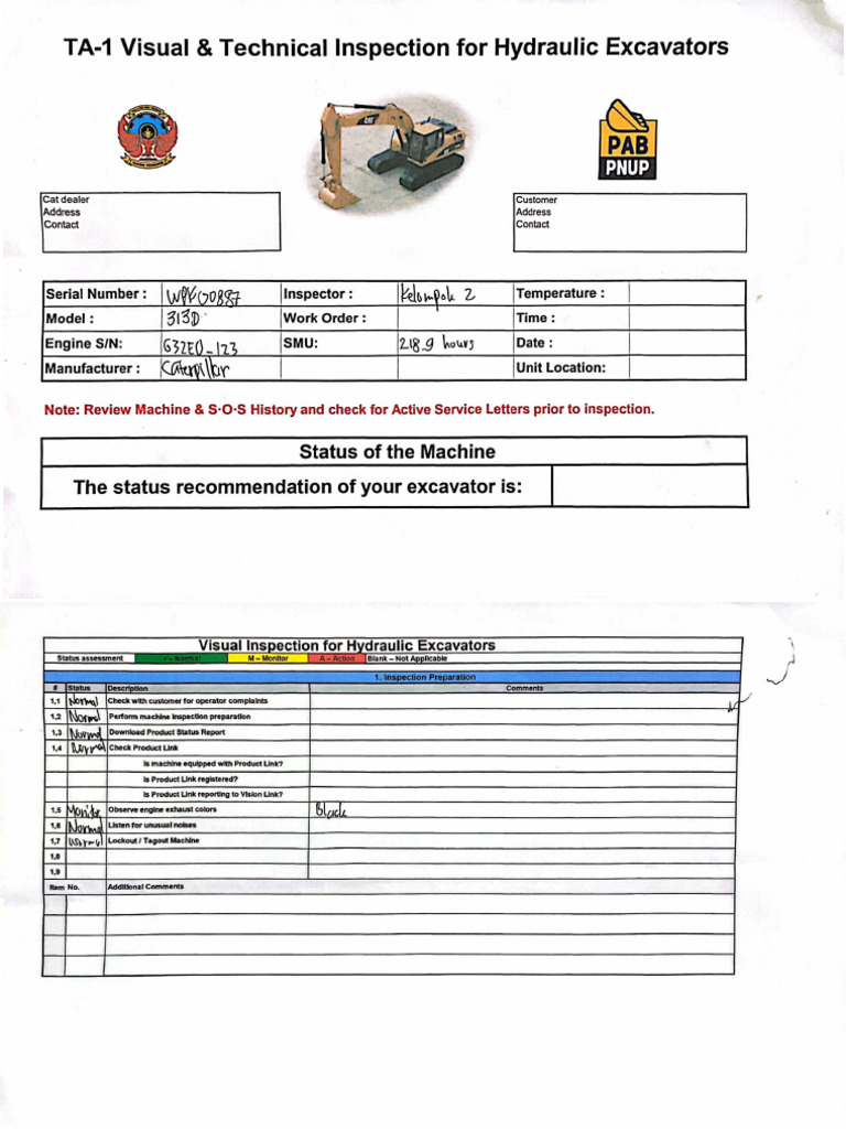 TA-1 Visual & Technicial Inspection For | PDF
