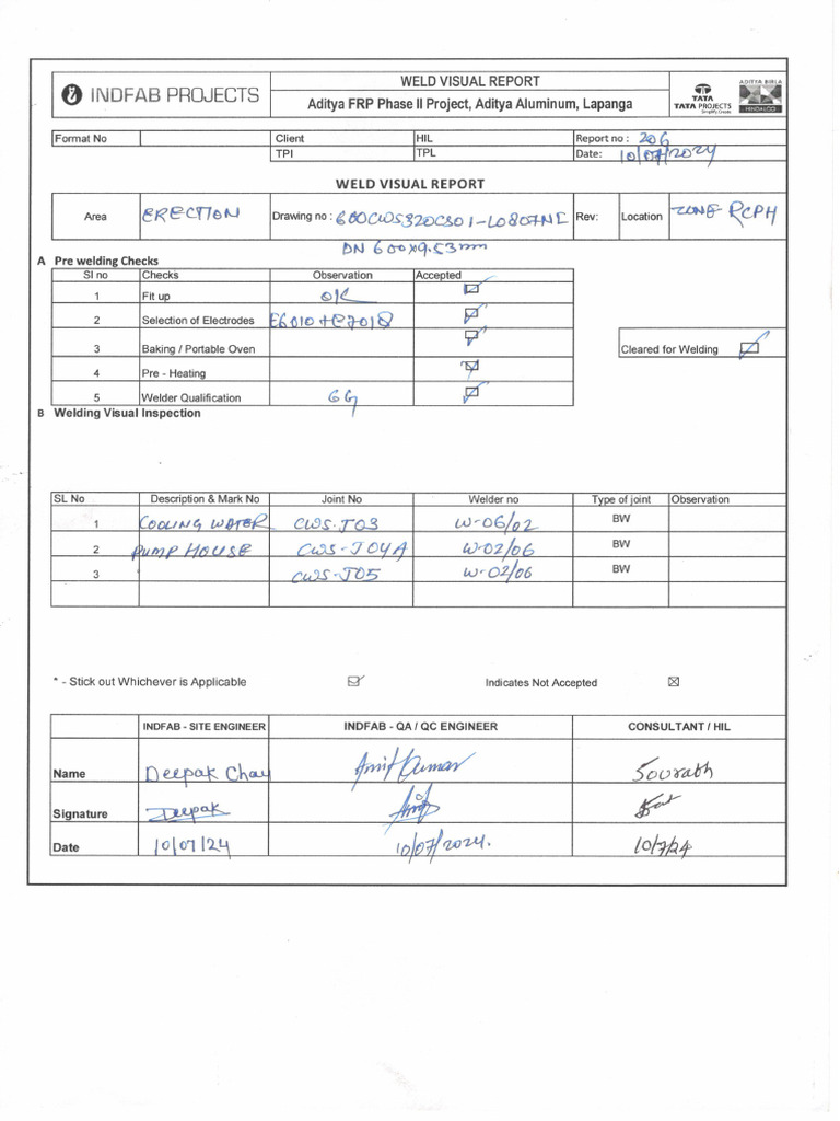 Weld Visual Reports-206 | PDF