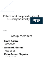 Ethics and Corporate Social Responsibility