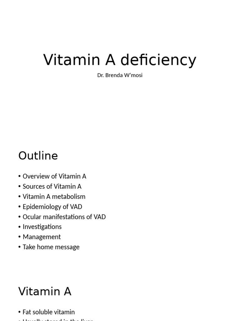 Vitamin A Deficiency | PDF | Vitamin A | Biomolecules