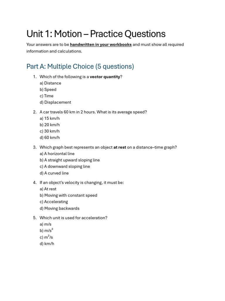 Unit 1 Extra Questions PDF | PDF