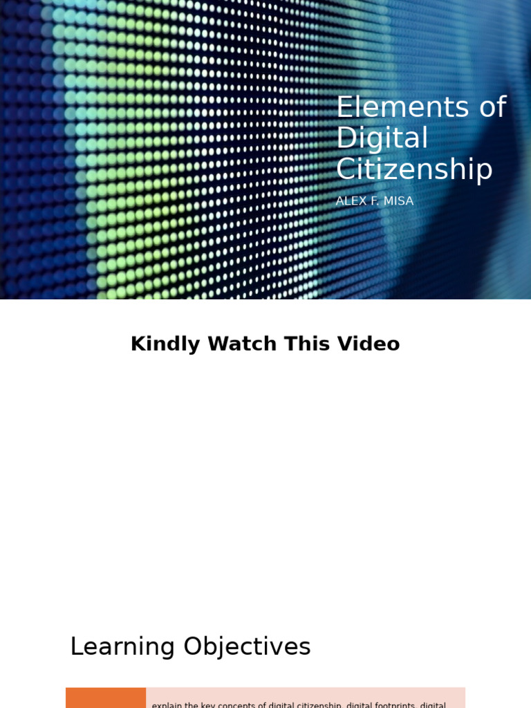 Understanding Digital Citizenship Elements | PDF | Communication ...