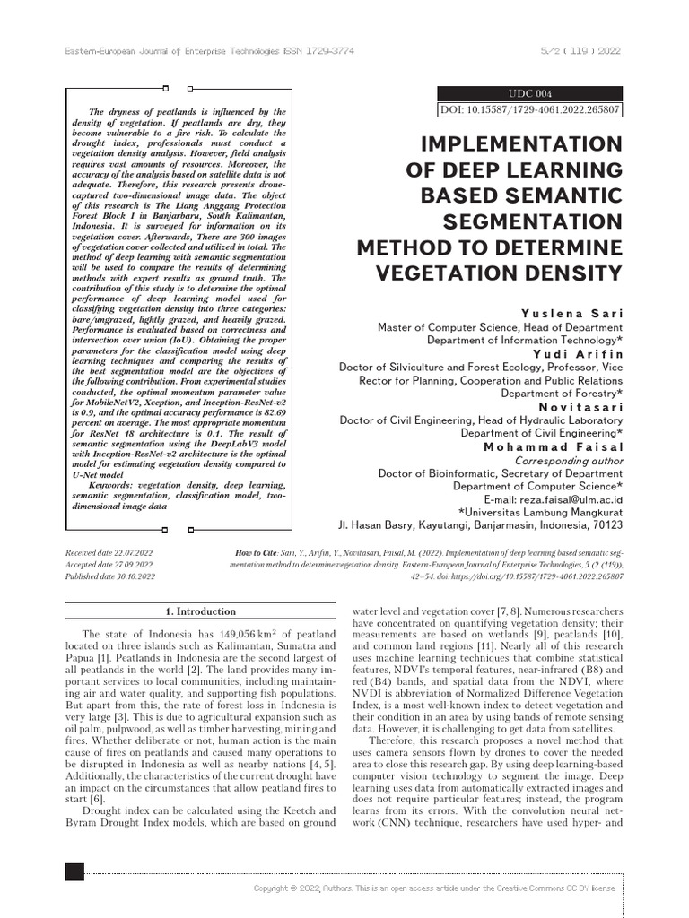 42-54 Implementation of Deep Learning Based Semantic Segmentation ...
