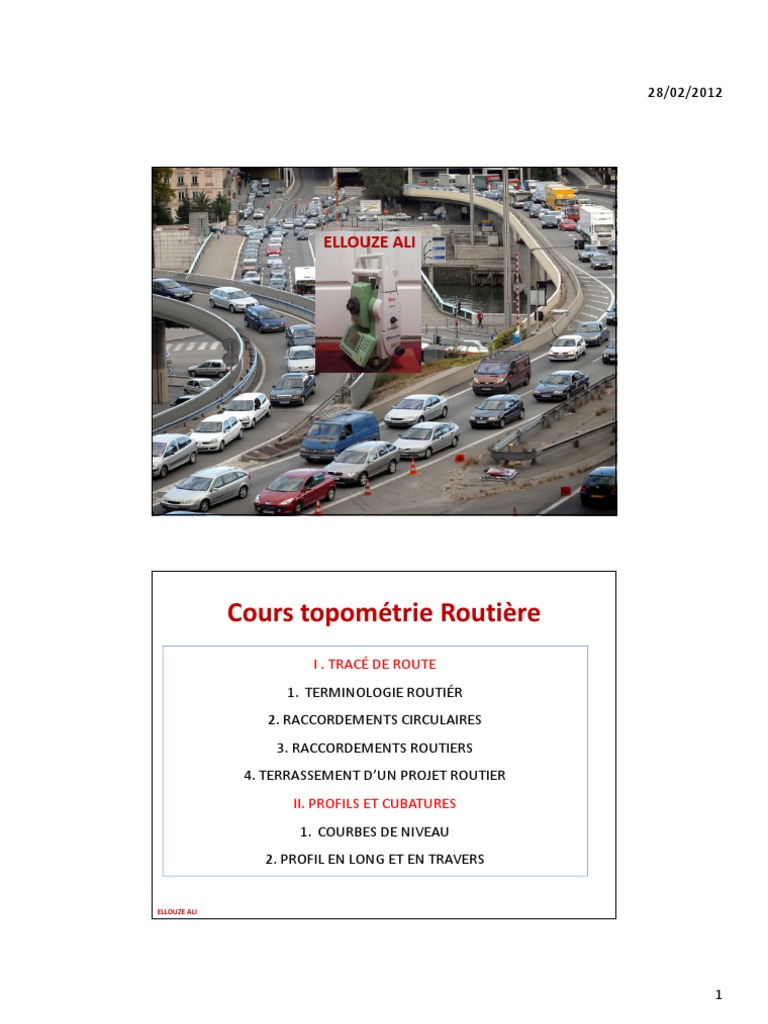 Cours Topo Route | PDF | Cercle | Tangente (géométrie)