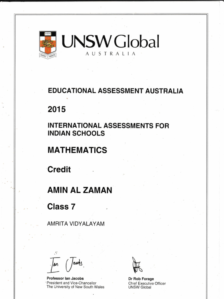 International Math Assessments for India | PDF
