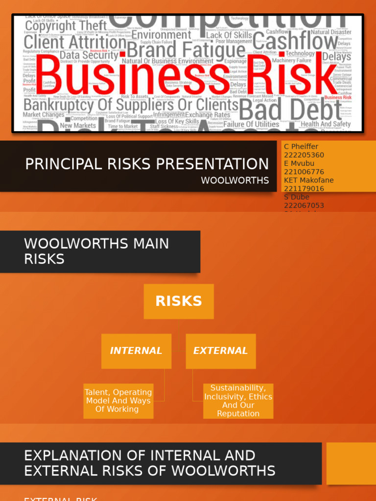 Principal Risks Presentation (Apk) | PDF