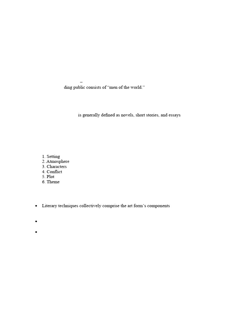 Phases and Elements of English Prose | PDF | Plot (Narrative) | Narrative