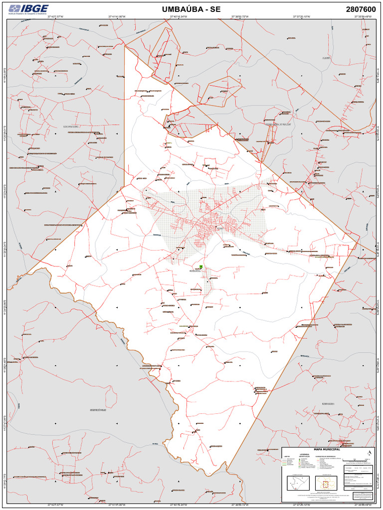 Mapa Municipal de Umbaúba - SE | PDF | Geografia | Mapa