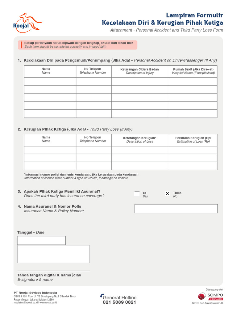 Roojai-claim Form-MV-kd Kpk 20230405 1 | PDF