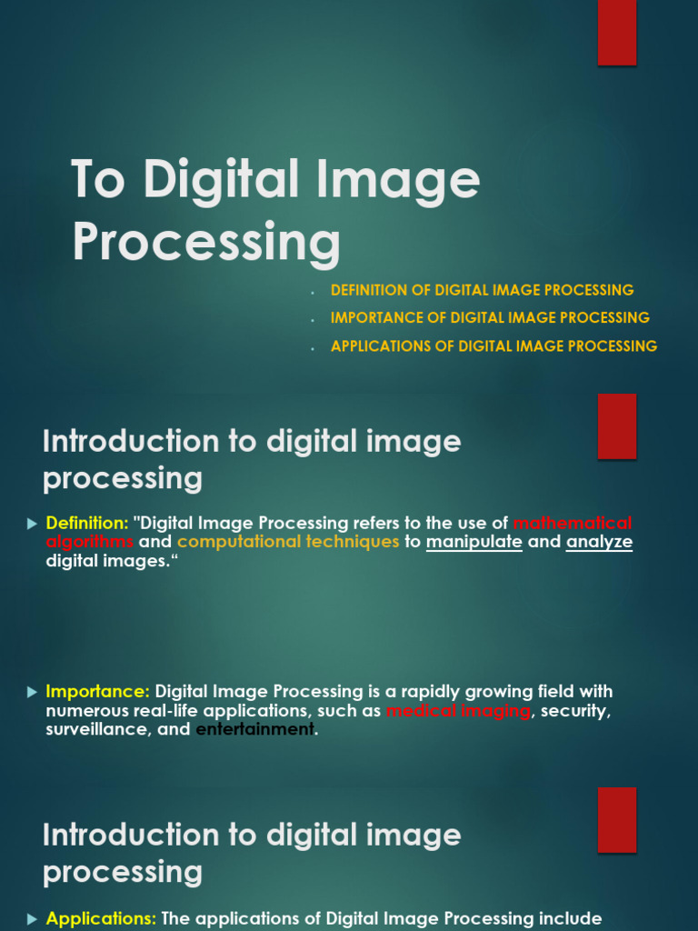 Introduction to Digital Image Processing | PDF | Image Segmentation ...