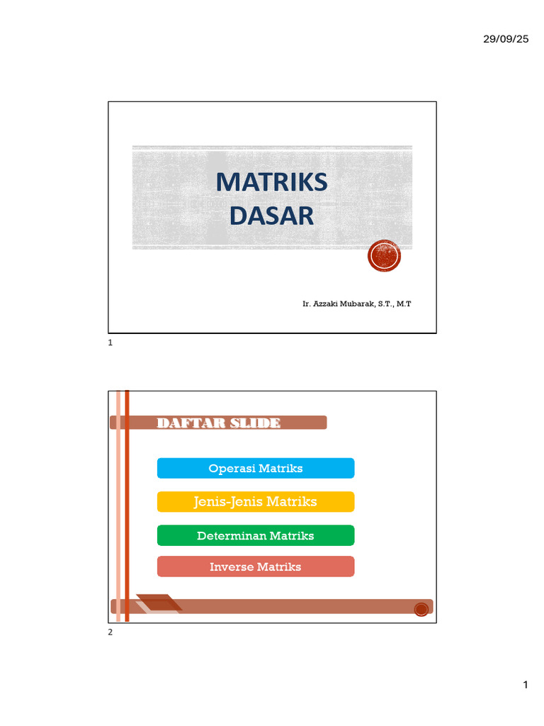 Matriks Dasar Pdf