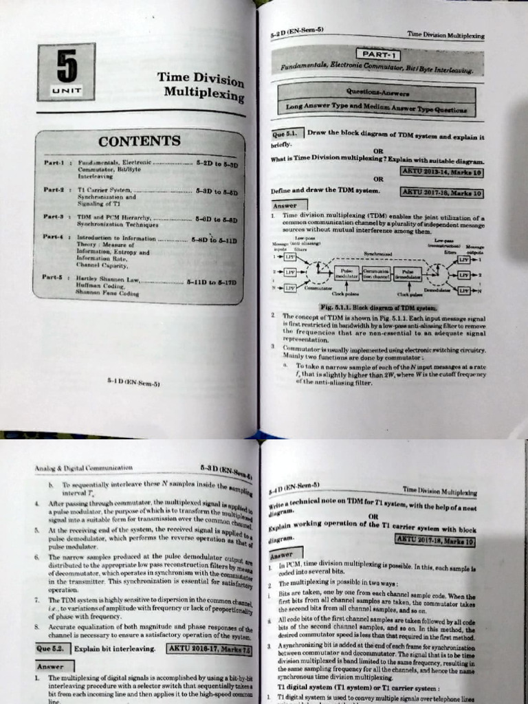 Time Division Multiplexing Overview | PDF | Digital Technology ...