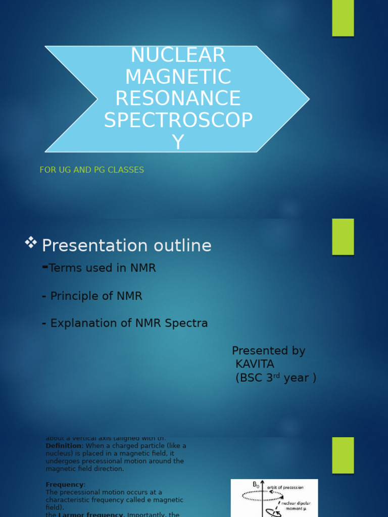 NMR Spectroscopy Basics for Students | PDF | Relaxation (Nmr) | Nuclear ...