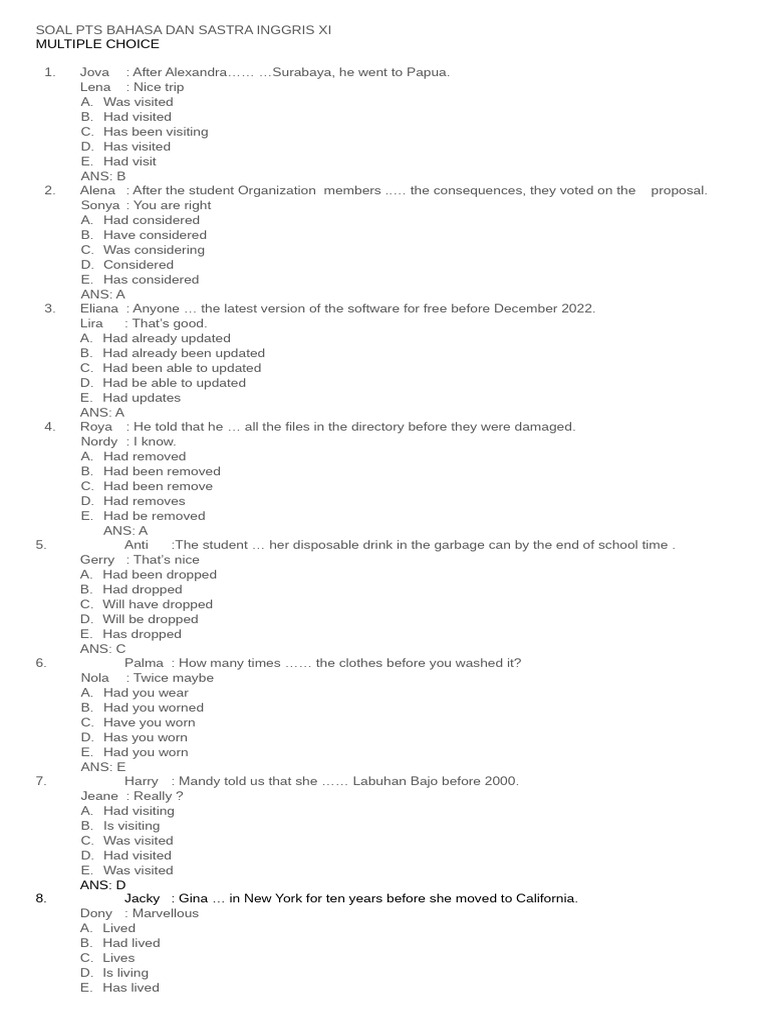 Soal PSMP Xi Bsing 2022 | PDF