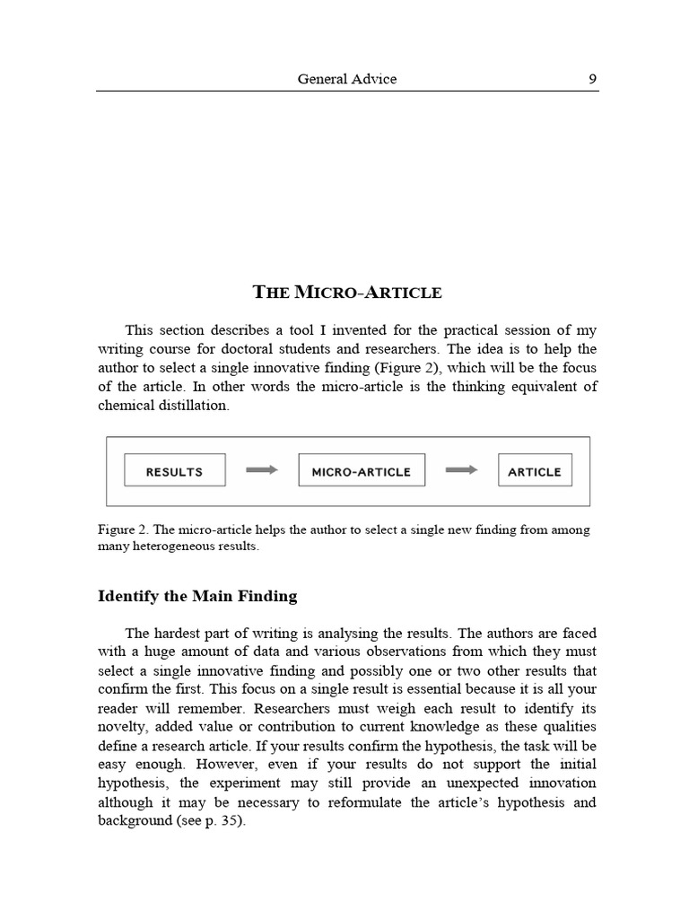 Crafting a Micro-Article for Innovation | PDF | Experiment | Knowledge
