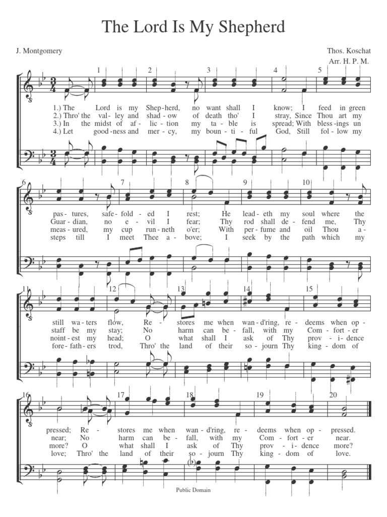 The Lord Is My Shepherd Lyrics | PDF