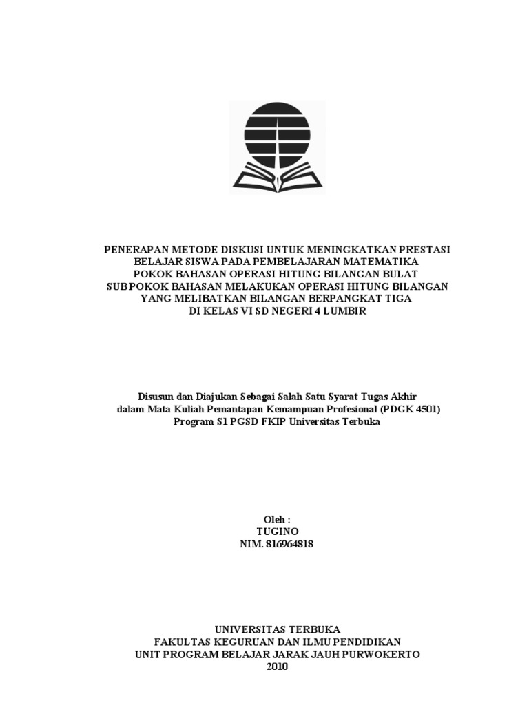 Pengantar PTK Matematika SD PDF