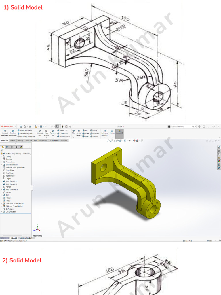 5 Solid Model Design in Solidworks | PDF