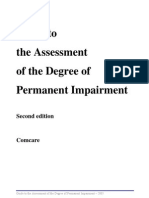 Guide To The Assessment of The Degree of Permanent Impairment Sept 2005