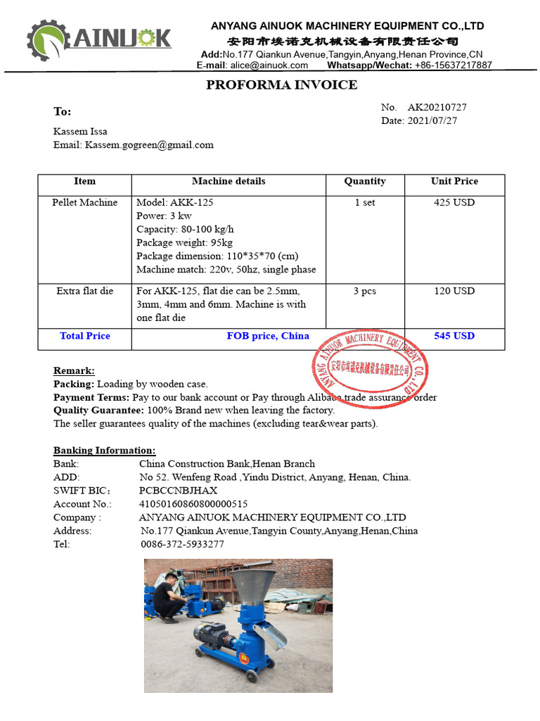 7.27 Proforma Invoice | PDF