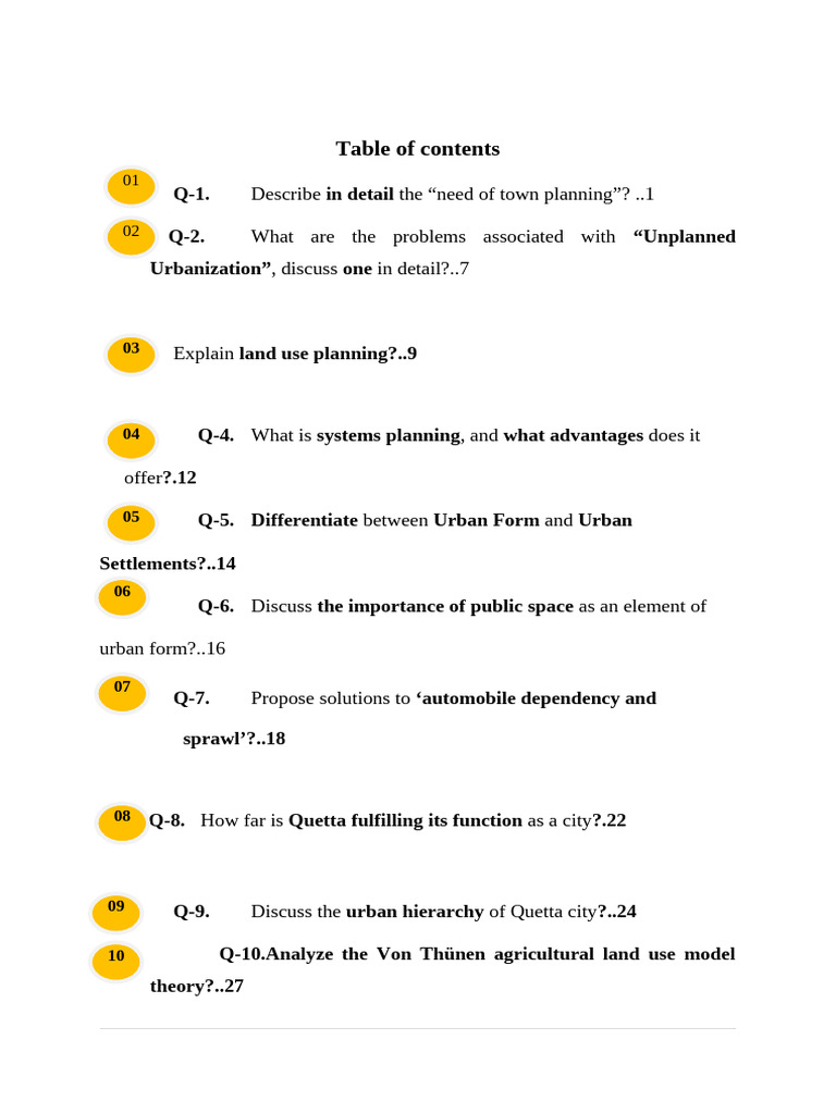 Urban Planning Challenges and Solutions | PDF