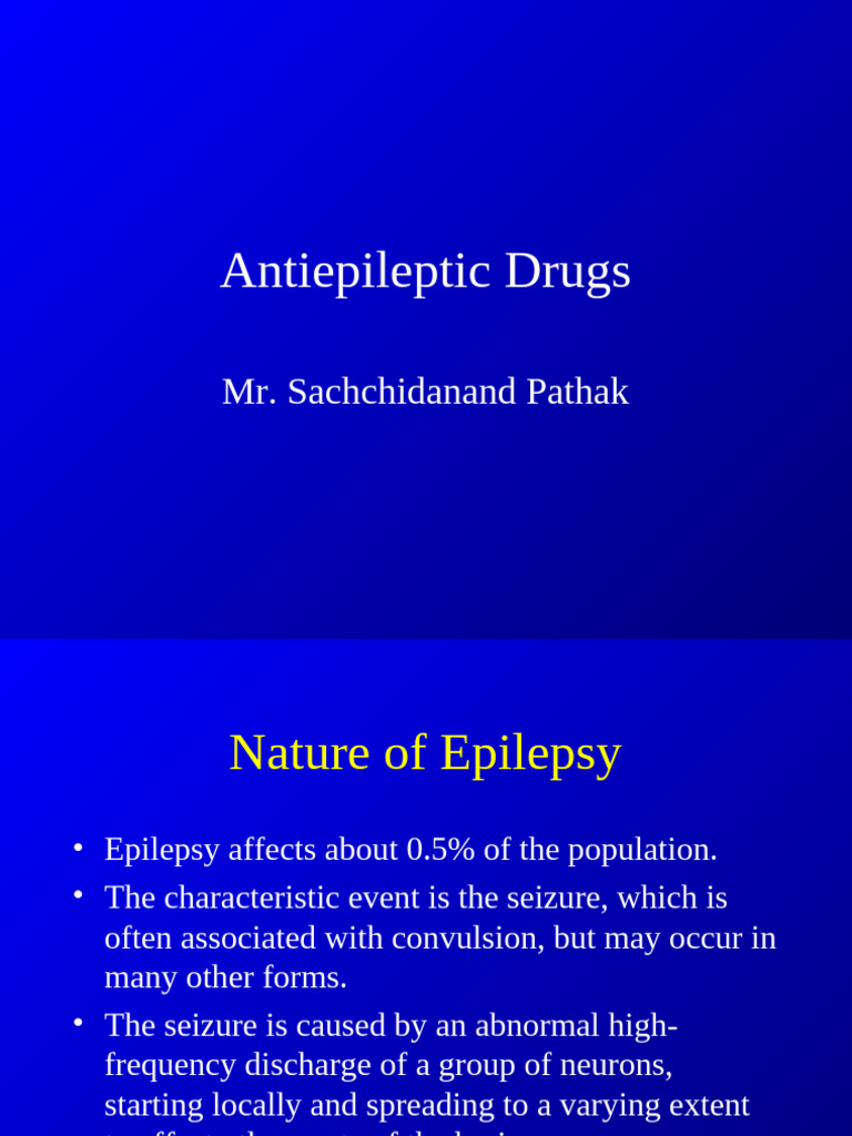 Antiepileptic Drugs Overview and Uses | PDF | Epilepsy | Inhibitory ...