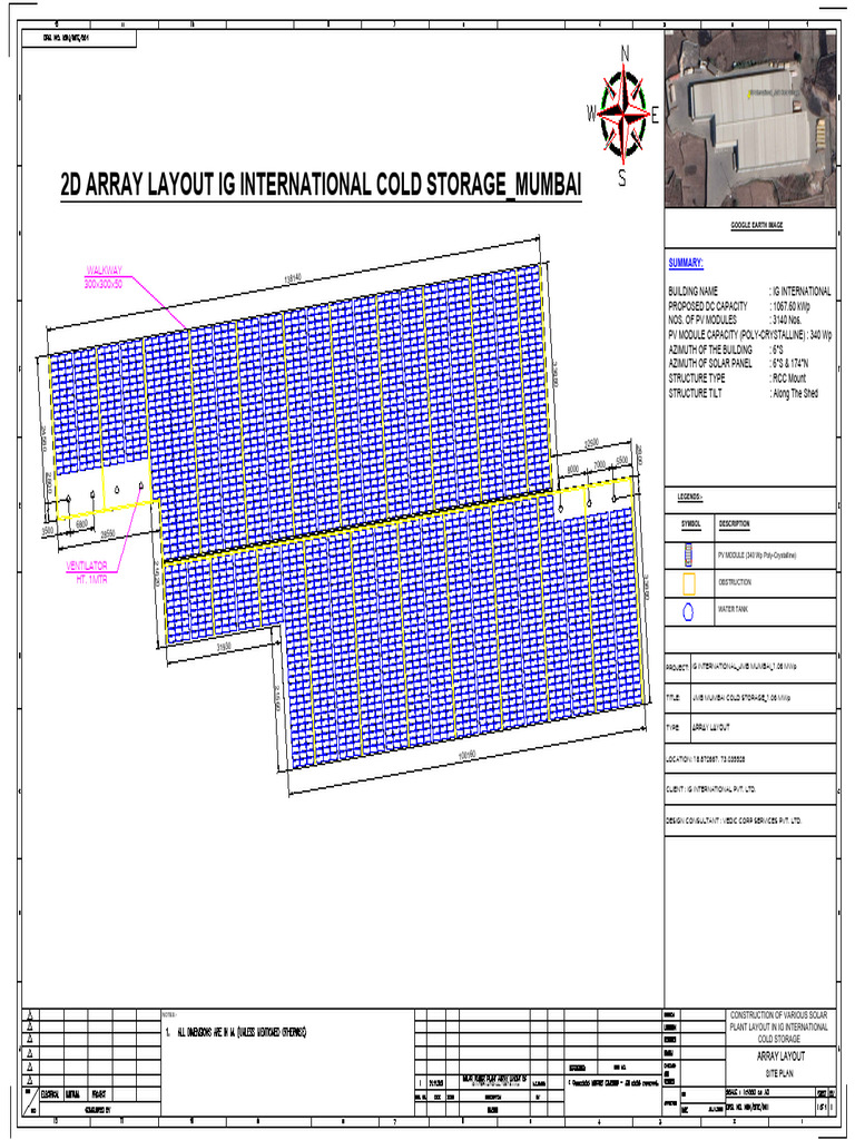 IG International Layout - JMB Mumbai - 1.06 MWP | PDF | Solar Panel ...