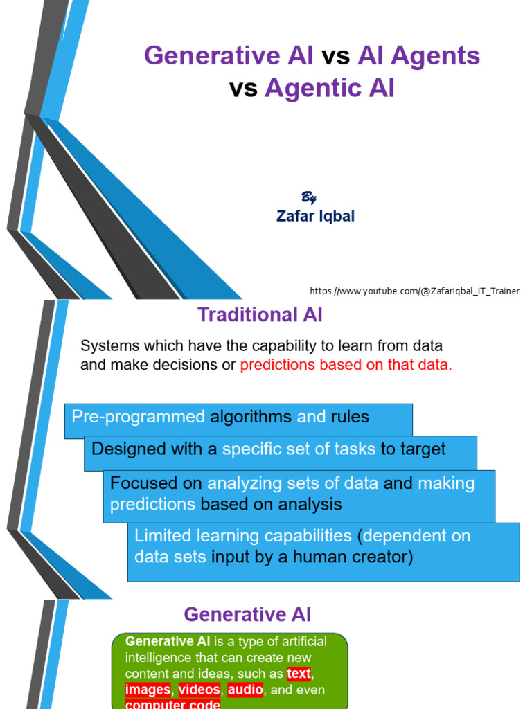 Generative AI vs AI Agents Explained | PDF | Artificial Intelligence ...