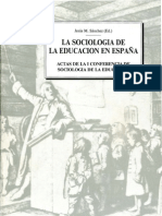 1990 La Sociología de La Educación en España