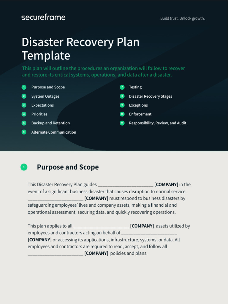 Disaster Recovery Plan Template Guide | PDF | Backup | Information Science