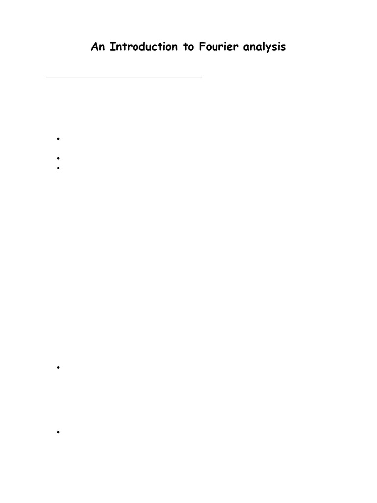 Introduction to Fourier Analysis Basics | PDF | Sine Wave | Spectral ...