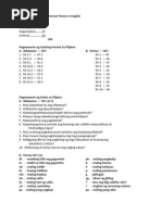 Sample ng Sulating Pangwakas sa Filipino