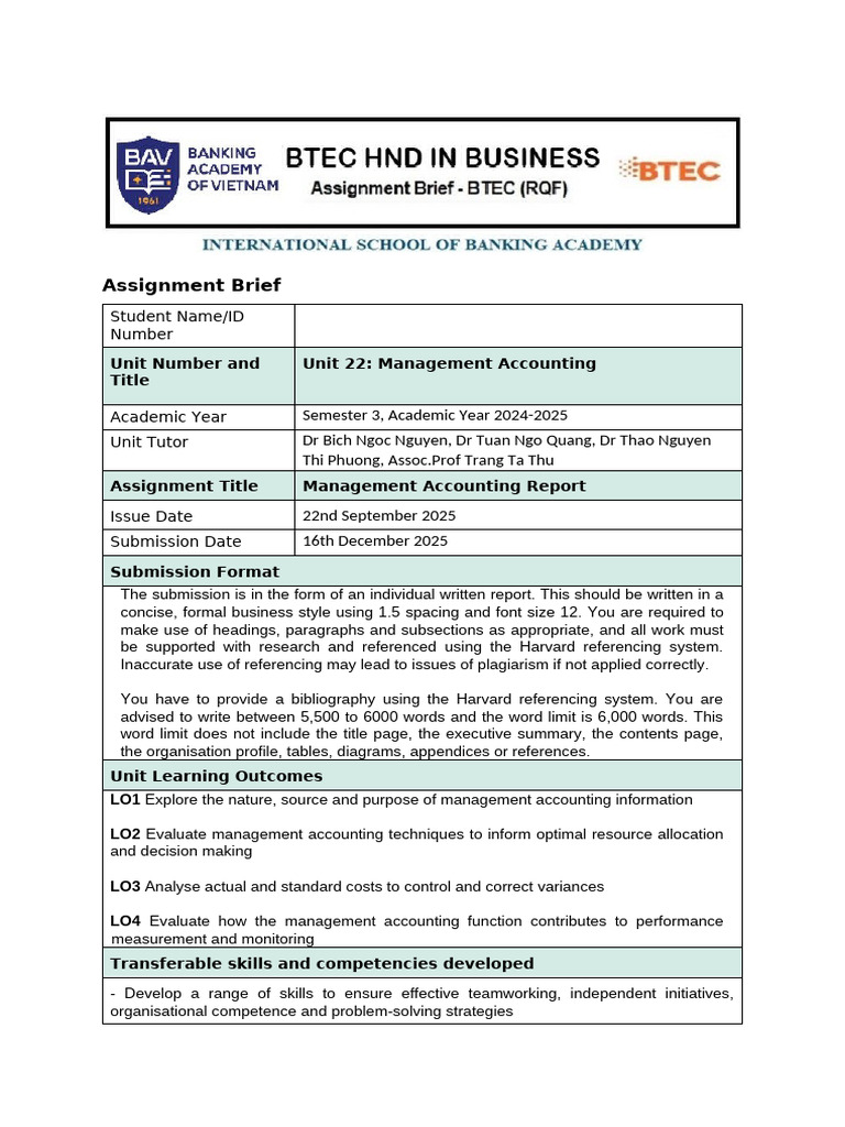 Management Accounting Report for Nam Kim Steel | PDF | Management ...