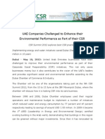 UAE Companies Challenged to Enhance their Environmental Performance as Part of their CSR 