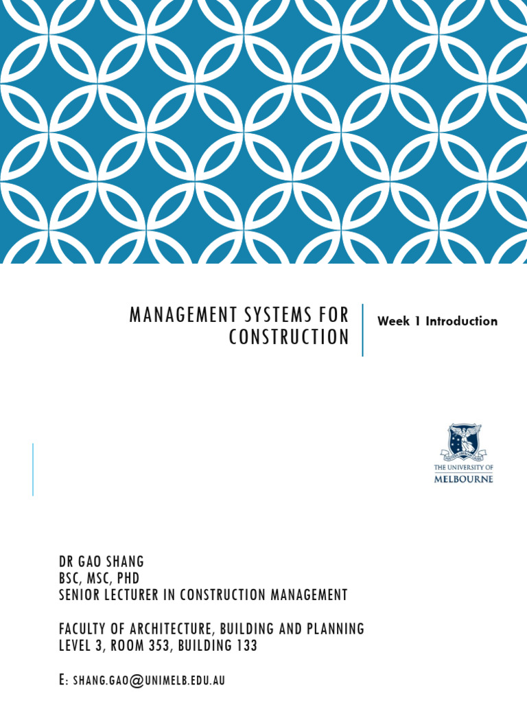 Construction Management Systems Overview | PDF | Business