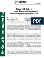 The Jewish Stake in America's Changing Demography: Reconsidering A Misguided Immigration Policy