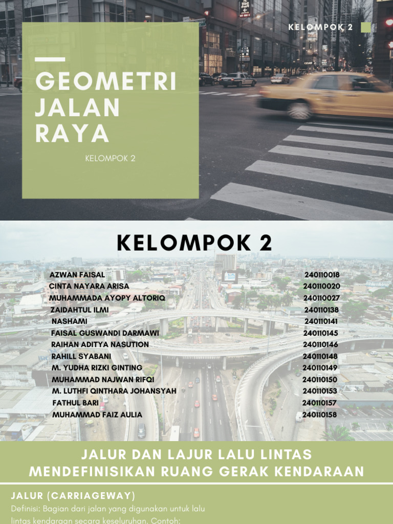 Geometri Jalan Raya: Komponen dan Fungsi | PDF
