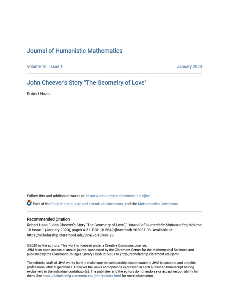 Analyzing Cheever's 