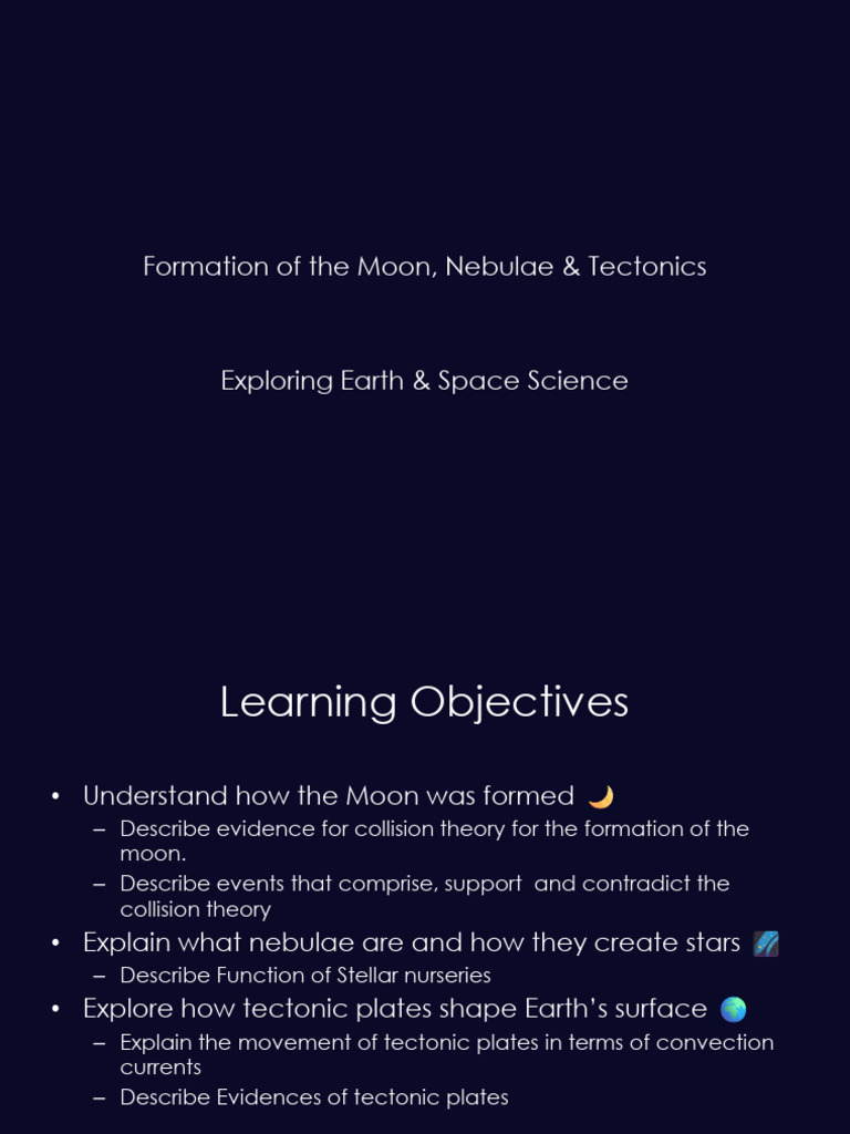 Unit 6 - Moon, Nebulae & Tectonics | PDF | Plate Tectonics | Earth