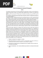 Teste de Avaliação de Literatura Portuguesa barroco