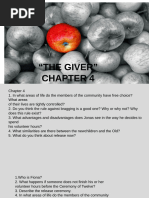 The Giver: Chapter Questions & Answers | PDF | The Giver