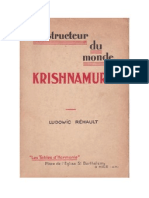 L'instructeur Du Monde Krishnamurti 1934 Par Ludowic Réhault