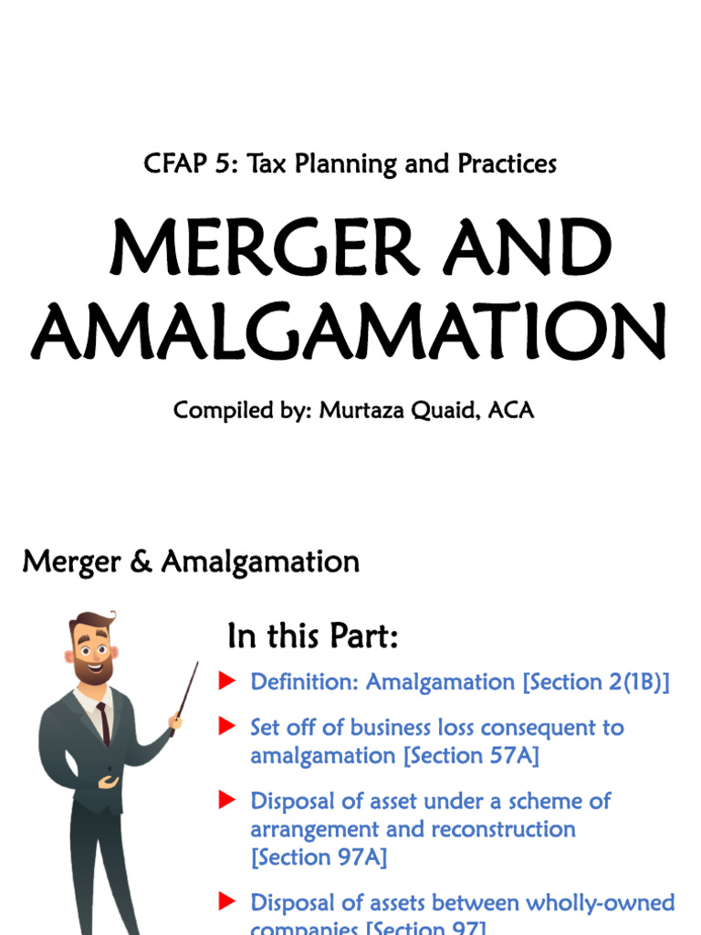 Tax Planning for Mergers & Amalgamations | PDF | Depreciation | Tax ...